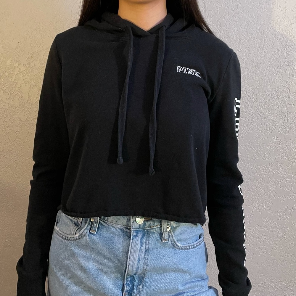 Pink Crop top hoodie